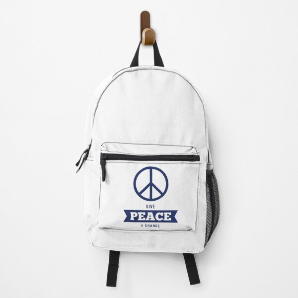 Item preview, Give Peace a Chance - Inspirational Quote T-Shirt Blue designed and sold by CataRedBubble.
