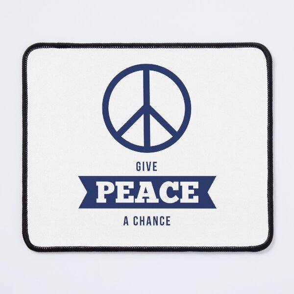 Item preview, Give Peace a Chance - Inspirational Quote T-Shirt Blue designed and sold by CataRedBubble.
