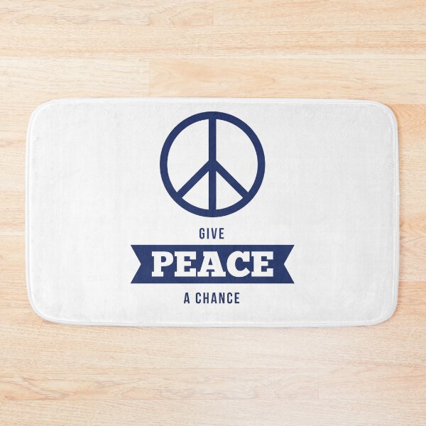 Item preview, Give Peace a Chance - Inspirational Quote T-Shirt Blue designed and sold by CataRedBubble.