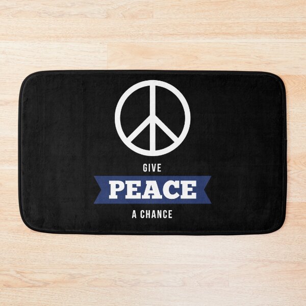 Item preview, Give Peace a Chance - Inspirational Quote T-Shirt Blue designed and sold by CataRedBubble.