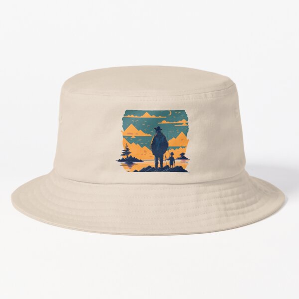 Dad and son fishing Bucket Hat for Sale by AtifarSM