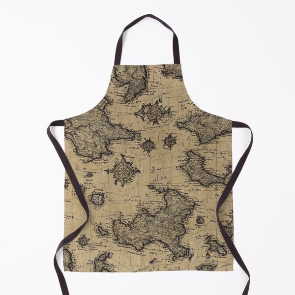 Item preview, Throw Pillow With An Ancient Imaginary Map Illustration designed and sold by Sowari-Pillows.