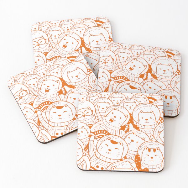 Item preview, Astro Cats | Orange Catonauts designed and sold by KatsCanvas.