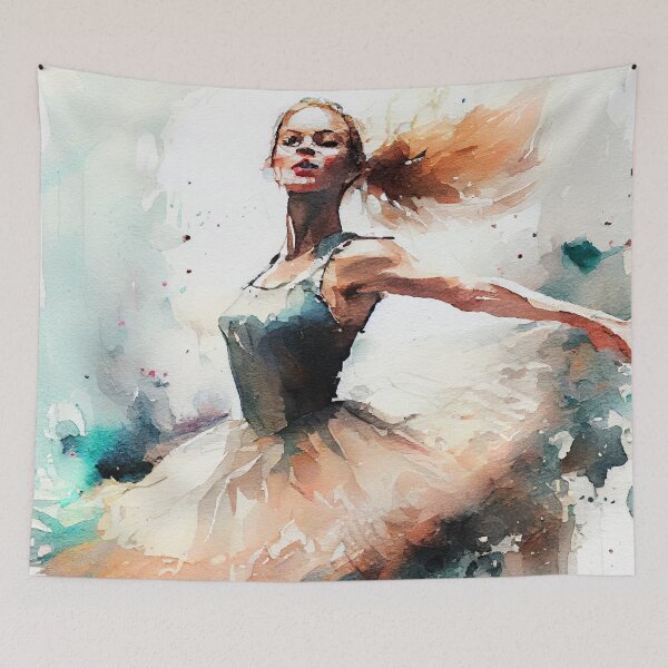 Item preview, Ballet dancer watercolor art designed and sold by JBJart.