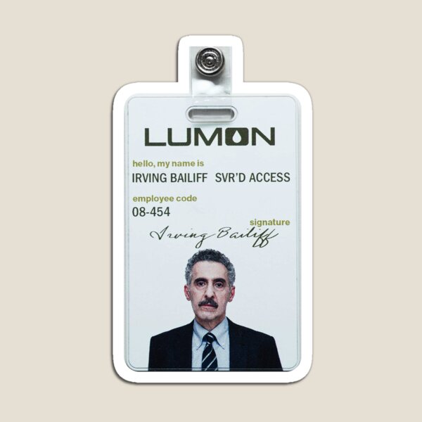 Item preview, Severance series lumon industries IRVING BAILIFF Badge fan works graphic design by ironpalette designed and sold by ironpalette.