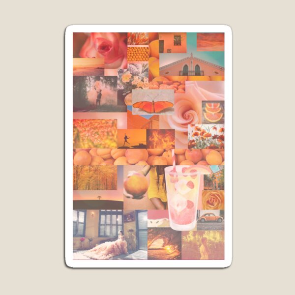 Item preview, Orange peach moodboard designed and sold by Moth Hawke Designs.
