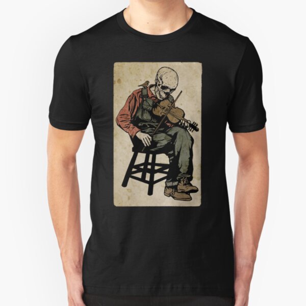 The Death Fiddler And His Sparrow Companion Slim Fit T-Shirt
