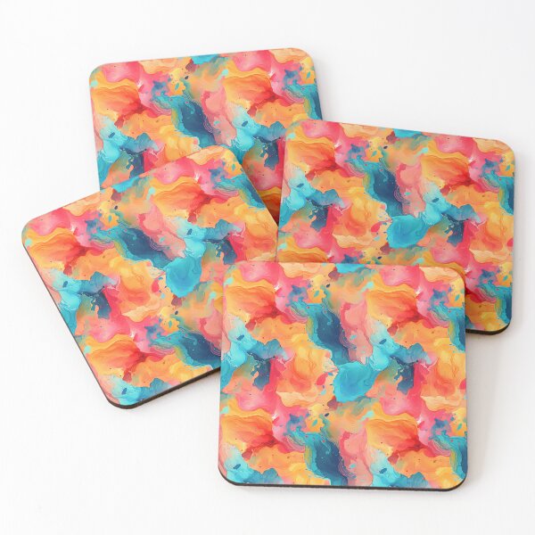Item preview, A colourful water paint pattern designed and sold by soulfulfaces.
