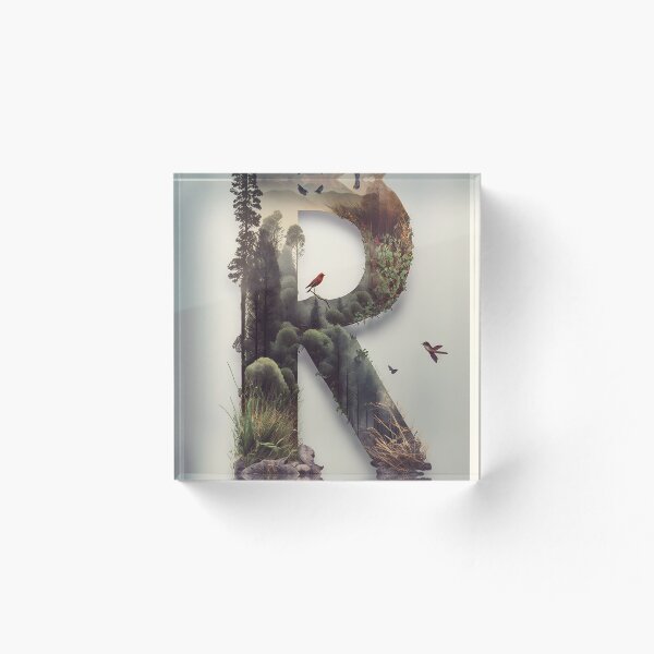 Item preview, Letter R Double Exposure designed and sold by dotperinchart.