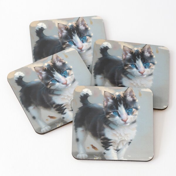 Item preview, Feline Reflection: A contemplative kitty oil painting designed and sold by KH-GardenEden.