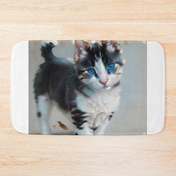 Item preview, Feline Reflection: A contemplative kitty oil painting designed and sold by KH-GardenEden.