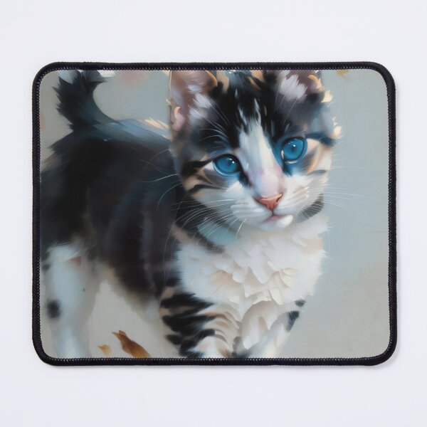 Item preview, Feline Reflection: A contemplative kitty oil painting designed and sold by KH-GardenEden.