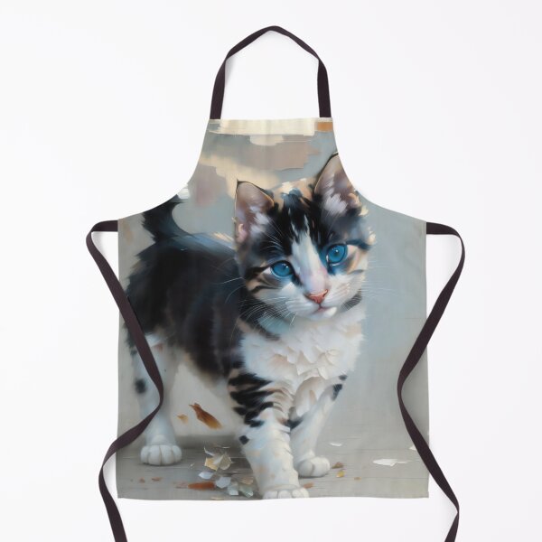 Item preview, Feline Reflection: A contemplative kitty oil painting designed and sold by KH-GardenEden.