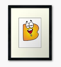 Alphabet Cartoon Letter B Personal Monogram Framed Print