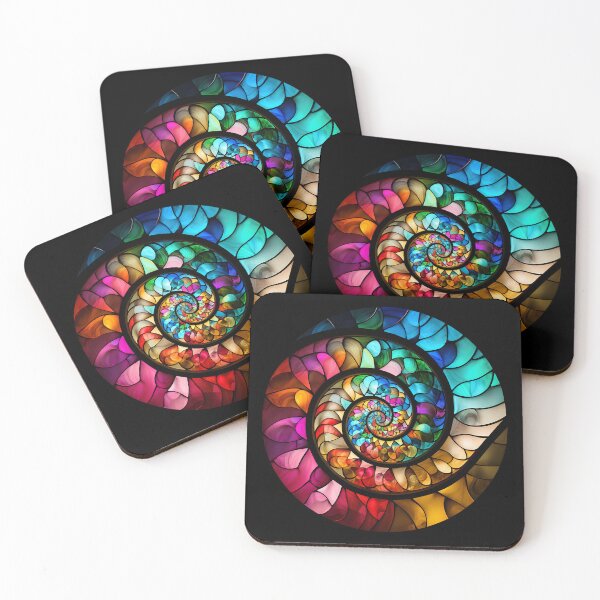 Item preview, Rainbow Spiral Stained Glass designed and sold by TheJadeCat.