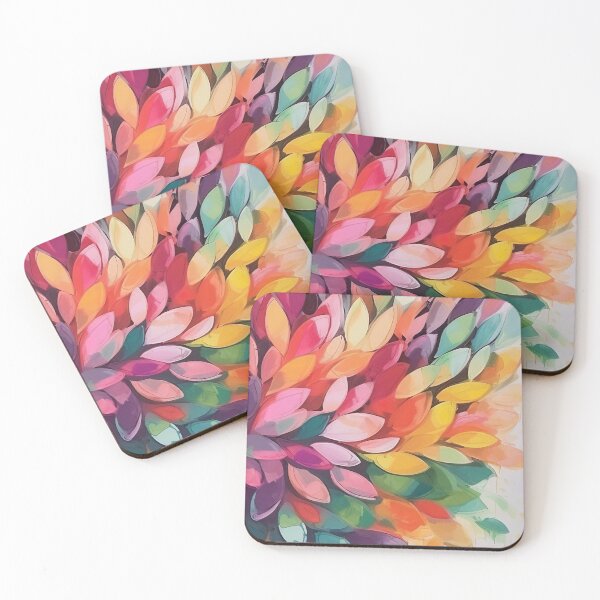 Item preview, Abstract painting of colourful flower petals designed and sold by Brooke Drake Co..