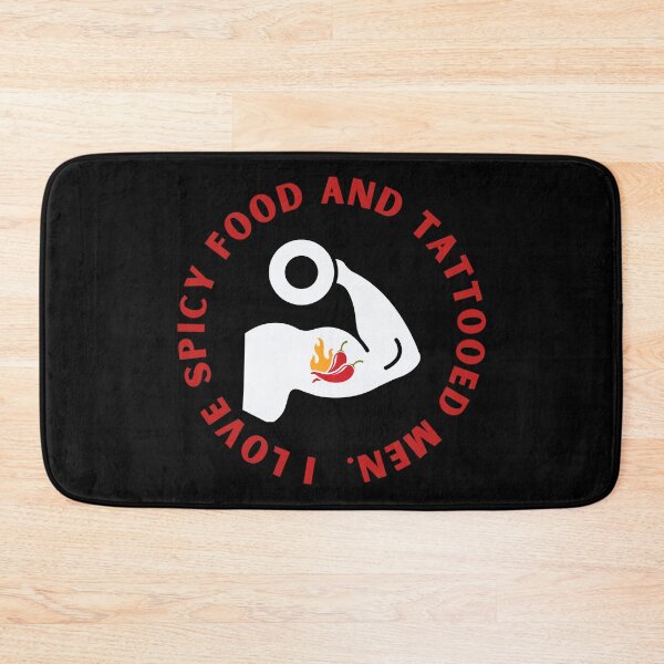 Item preview, I love spicy food and tattooed men funny quote. designed and sold by Twisted-Teeze.