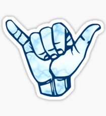 Schaukeln Sie an Hand Symbol-Blau-Marmor Sticker