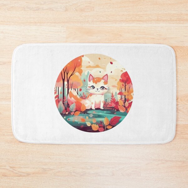 Item preview, Sweet Cute Beautiful Happy Cat Meditating in The Forrest designed and sold by MrBadDream.