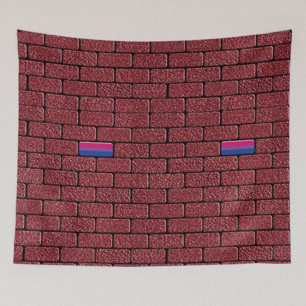 Item preview, Bisexual Flag Brick in the Wall designed and sold by TheirChoice.