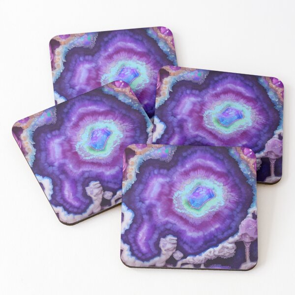 Item preview, Fantasy Geode V colorful geology art series designed and sold by Glimmersmith.