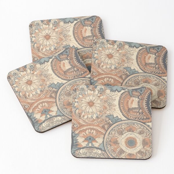 Item preview, Bohemian floral circular subtle colored designed pattern designed and sold by HandEmporium.