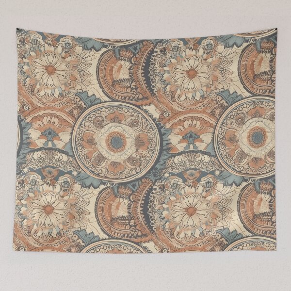 Item preview, Bohemian floral circular subtle colored designed pattern designed and sold by HandEmporium.