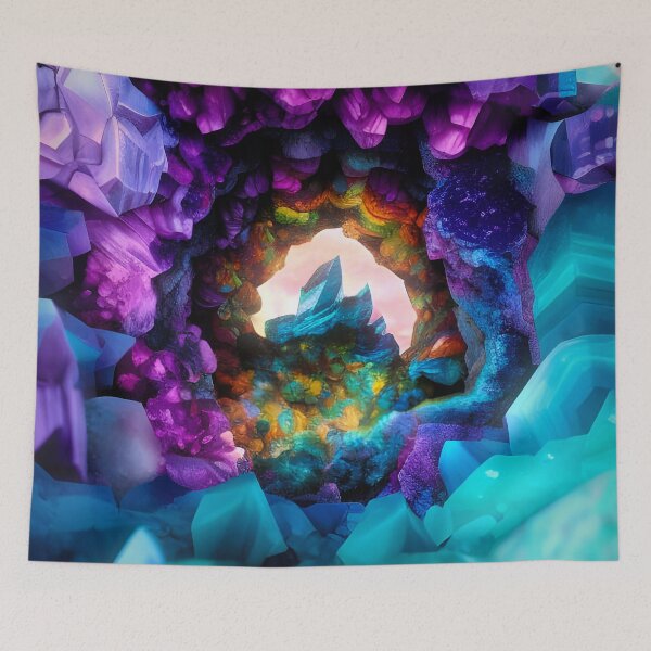 Item preview, Fantasy Geode XI colorful geology art series designed and sold by Glimmersmith.