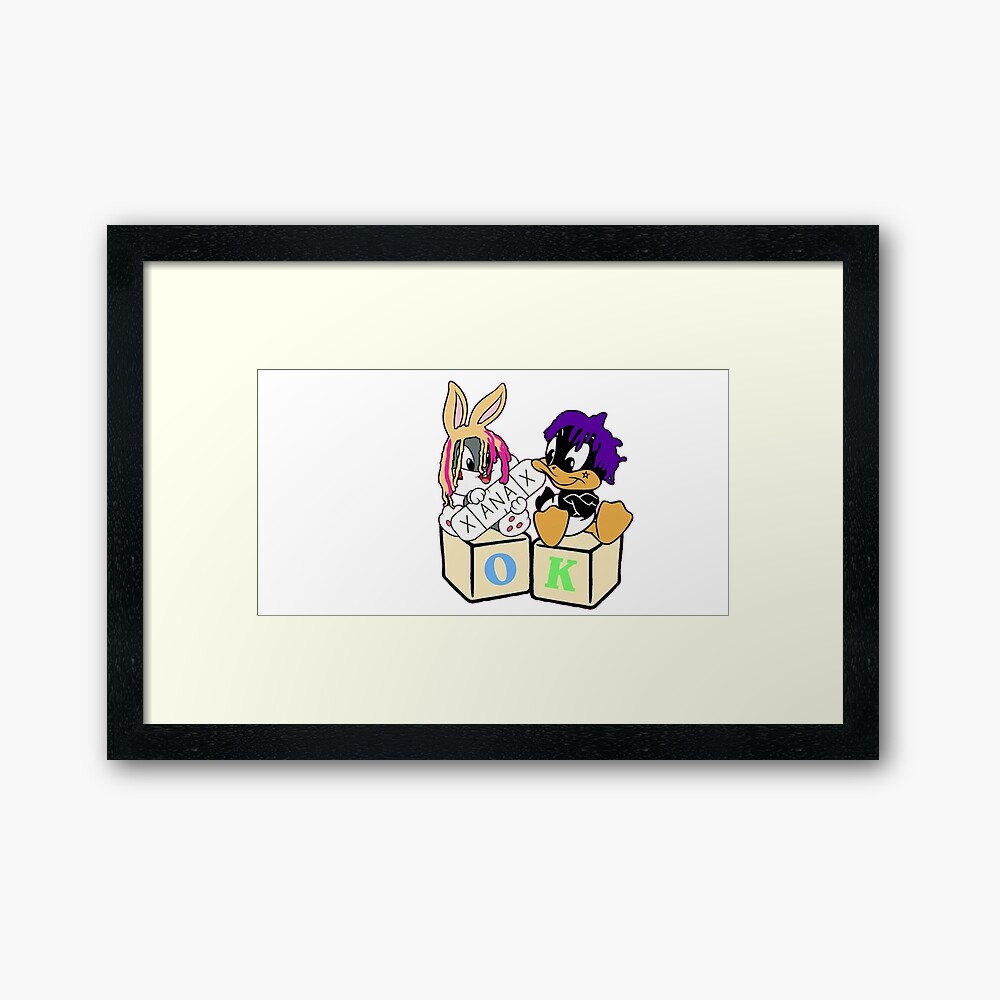 Lil Pump Smokepurpp Ok Cartoon Framed Art Print By Duzgoren Redbubble