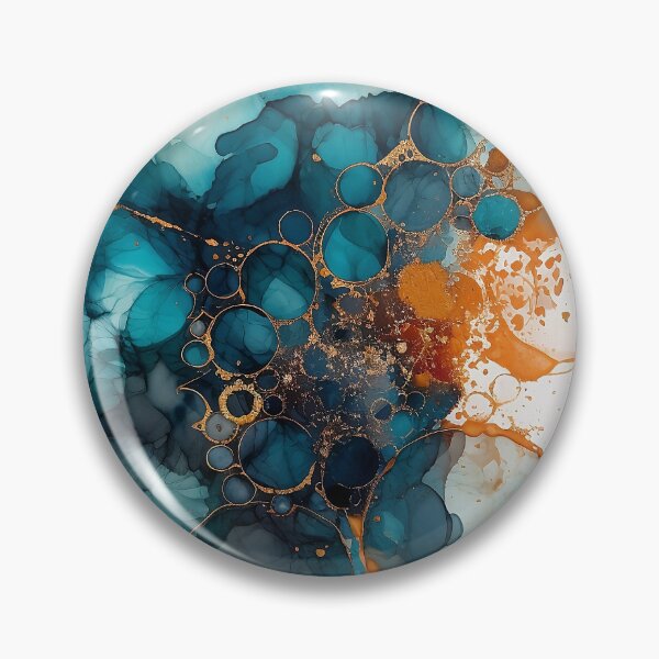 Item preview, Vibrant Blue - Abstract Alcohol Ink Art designed and sold by inkvestor.