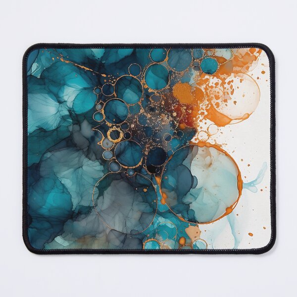 Item preview, Vibrant Blue - Abstract Alcohol Ink Art designed and sold by inkvestor.