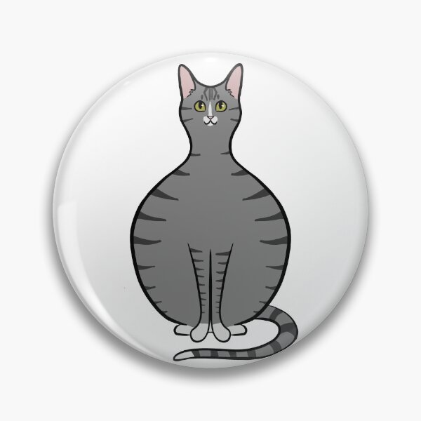 Item preview, Gray and White Tabby Cat designed and sold by CreationsByBear.