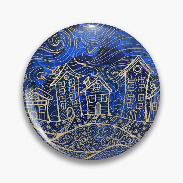 Item preview, Blue Happy House Mandala Landscape designed and sold by heartsake.