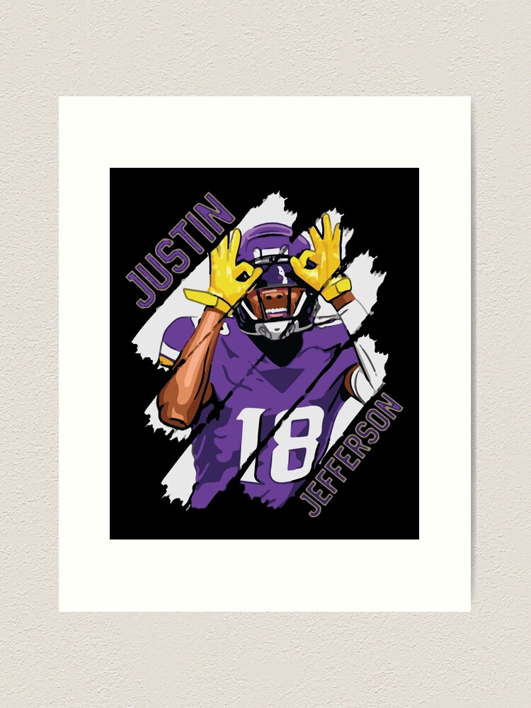 Justin Jefferson Jersey  Poster for Sale by LOSTandLO