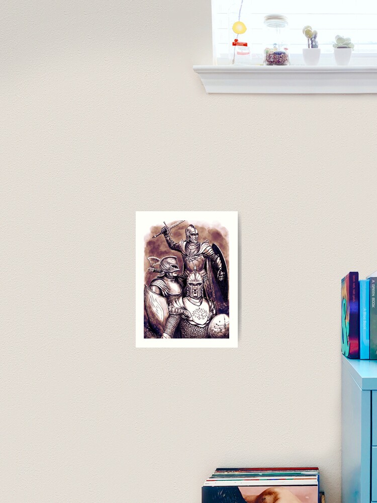 Thumbnail 2 of 3, Art Print, Defenders of Gondolin Plate Armor Rusty designed and sold by Sirielle.