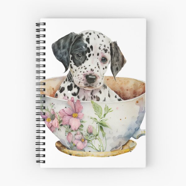 Item preview, Dalmatian Puppy in Floral Tea Cup designed and sold by ImaginePrintsHQ.