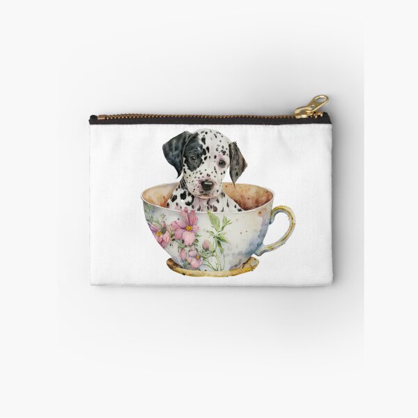 Item preview, Dalmatian Puppy in Floral Tea Cup designed and sold by ImaginePrintsHQ.