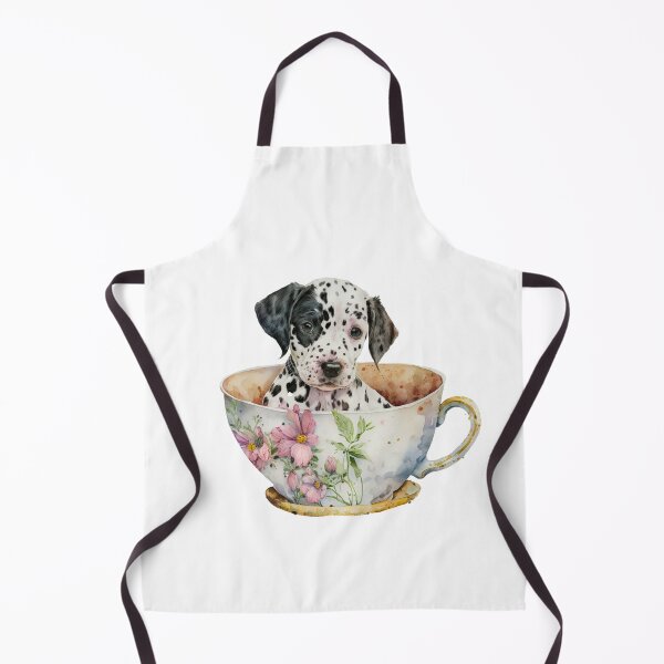 Item preview, Dalmatian Puppy in Floral Tea Cup designed and sold by ImaginePrintsHQ.