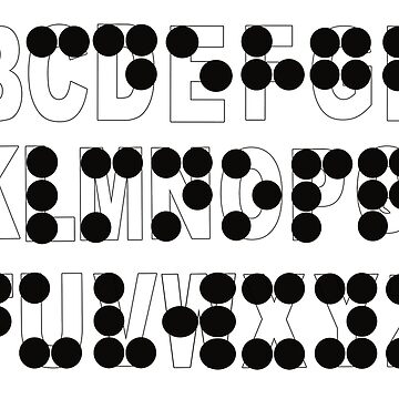 The Braille Alphabet. Sticker for Sale by albutross