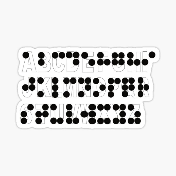 Braille Alphabet Stickers-144 Per Sheet