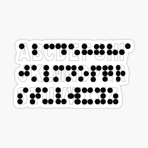 Braille Alphabet Poster For Teachers And Kids Sticker for Sale by Teetans