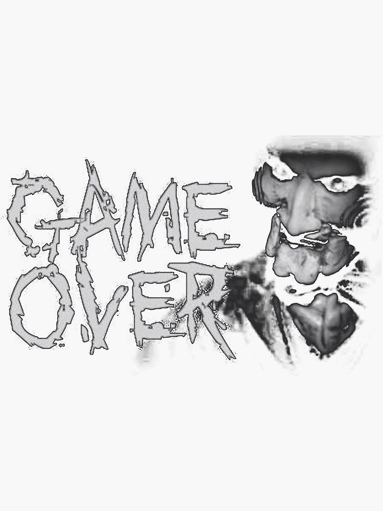 "Jigsaw Game Over" Sticker by funk7 Redbubble