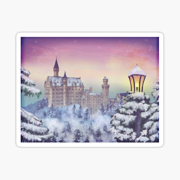 Item preview, Neuschwanstein Castle in Winter designed and sold by StarlightSkyes.