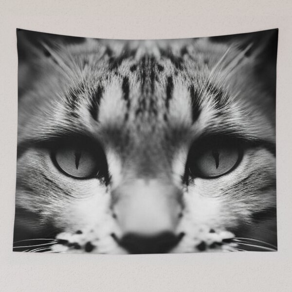 Item preview, Fierce Feline: Stunning Black and White Cat Portrait designed and sold by artmangos.