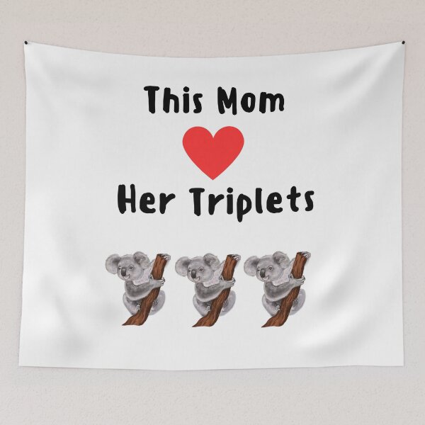 Item preview, This mom loves her triplets three cute koalas on branch Mothers Day  designed and sold by Artstastic.