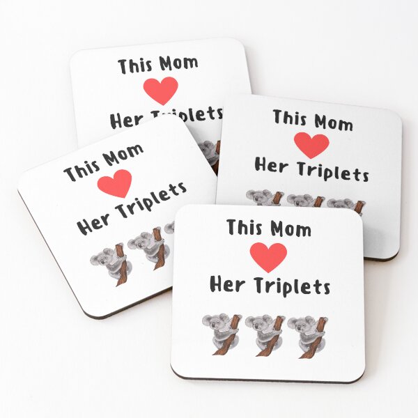 Item preview, This mom loves her triplets three cute koalas on branch Mothers Day  designed and sold by Artstastic.
