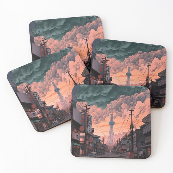 Item preview, The skytree in Tokyo under an apocalyptic sky designed and sold by NokinAi.