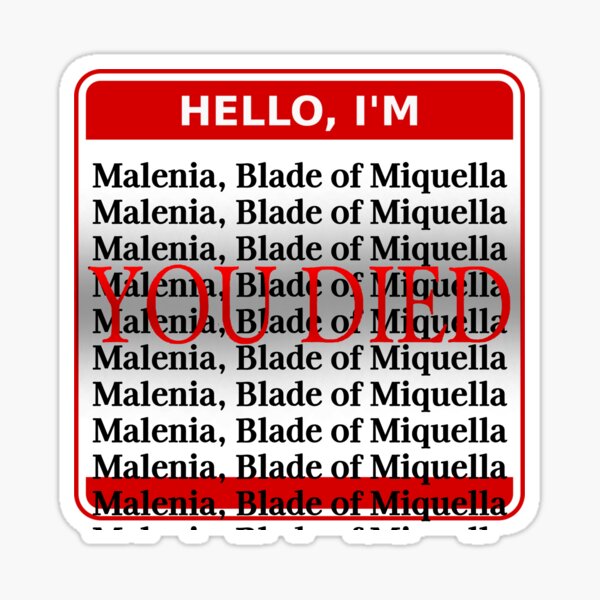 Vista previa del artículo con la obra «bucle del infierno soy malenia espada de miquella», diseñado y vendido por paintedpicayune.