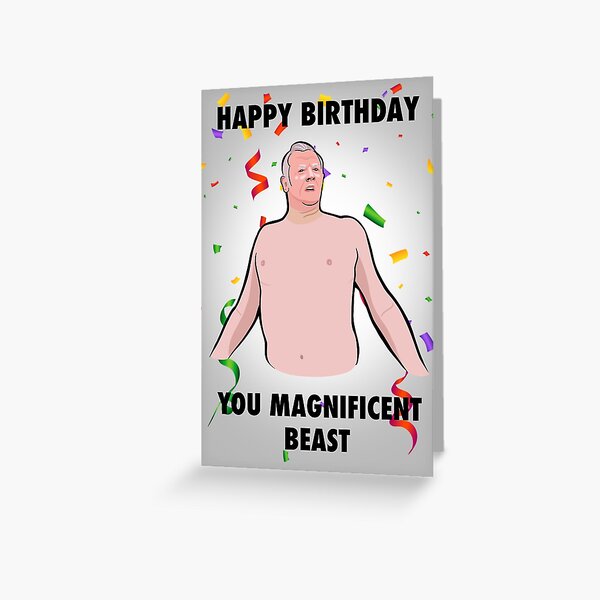 Item preview, Greg Davies magnificent beast birthday card  designed and sold by Benhall17.