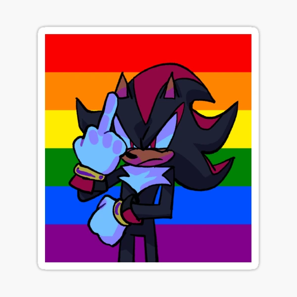 Shadow The Hedgehog mlm pride flag  Sticker for Sale by Trashcreatyre